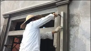 Beautiful Windows - Excellent Construction Techniques -Rendering Sand And Cement