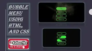 Bubble Menu bar using HTML, and ,CSS !
