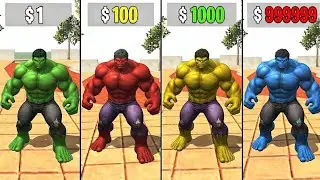 $1 vs $1,000,000  Hulk  Suit Level Up | Indian  Bike Driving 3d 😨