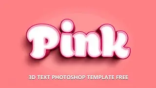 PINK 3D Text Editable Photoshop | FREE PSD Style 93
