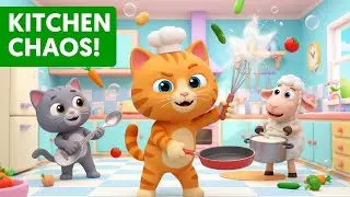 Funny Kittens in the Kitchen | Catchy Kids Music Video