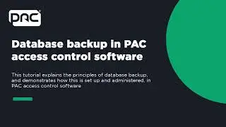 Database Backup in PAC Software