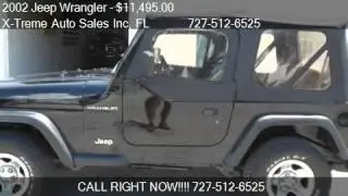 2002 Jeep Wrangler X 4WD 2dr SUV for sale in Clearwater, FL