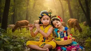 बाल कान्हा ने राधा के लिए बासुरी बजाई || यशोमती मईया के नंदलाला || Shree Krishan Leela