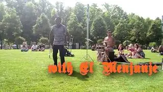 Kenyan Dancer @Samuregz with El Menjunje from Argentina in Berlin Lustgarten Freestyle Dance Live