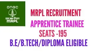 MRPL APPRENTICE TRAINEE RECRUITMENT
