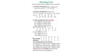 S How Hamming Code is used to Detect and Correct Error