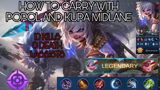 SUPPORT CARRY | LEGENDARY MVP | POPOL AND KUPA GAMEPLAY | BEST BUILD AND EMBLEM 2021 | GELOBOY MLBB