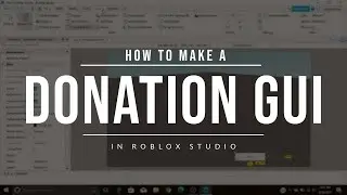 How to make a Donation GUI In Roblox Studio