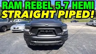 RAM Rebel 5.7L 2021 года выпуска, двойной выхлоп с прямыми трубами!