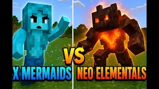 Ex Mermaids vs Neo Elementals &ndash; Epic Minecraft Bedrock Addon Battle!