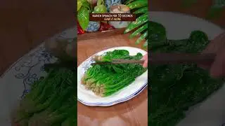 EASY & QUICK SPINACH RECIPE #recipe #spinach #chinesefood #cooking #vegetables #shorts #foodlover