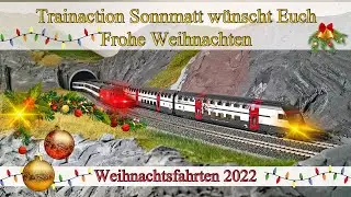 Weihnachtsfahrvideo mit vielen langen Z&uuml;gen - Trainaction pure in H0