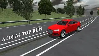 Audi A4 top run and top speed in real driving sim