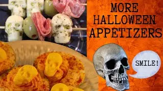 Черепа из фаршированных яиц и черепа из маринованного сыра