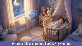 When the Moon Tucks You In | Gentle Lullaby for Kids | Bedtime Sleep Music with Piano & Glockenspiel