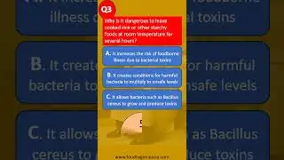 Level 2 Award in Food Safety Quiz 8- 
