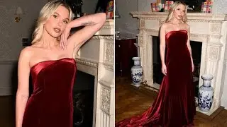 Helen Flanagan wows in elegant velvet dress at London Fashion Week party