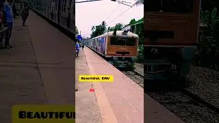 Beautiful EMU entering the station. #emulocal #emulocal #indianrailways #shorts .