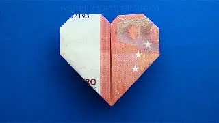 Geldschein falten Herz: Herz falten mit Geld zum Geldgeschenke basteln zur Hochzeit ❤