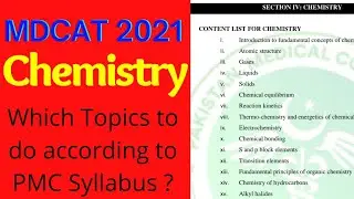 Nmdcat Chemistry | Which topics to do According to PMC Syllabus ? | Mahnoor Shawal