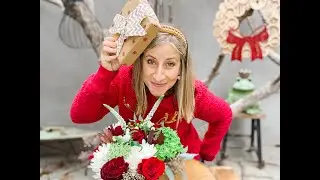 How To Make A Holiday Flower Gift Box Using A Pre-made Bouquet From Trader Joes