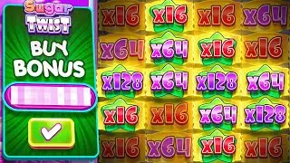 Sugar Twist BONUS BUYS until I hit the max multiplier... it hit huge