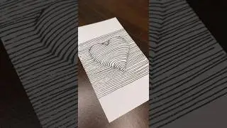How To Draw 3D Heart With Line Art ❤️ #shorts #youtubeshorts #heart #lineart #easyart #art #3d #how