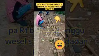 viral beginilah proses pindah rel lori #truk #lucu