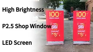 High Brightness P2.5 Shop Window LED Screen Display Effect #nseled #nseledcloud #nseledeurope