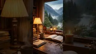 Cozy Rainy Reading Room ☕📖 | Focus & Calm