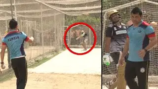 Kamran Akmal Bowling His Brother Umar Akmal