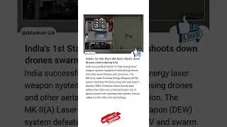 India's 1st Star Wars-like laser shoots down drones swarm during trial #shorts #scienceandtechnology