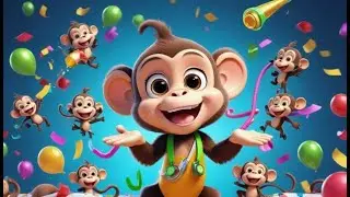 Bouncy Monkeys on the Bed | Lively Kids Song | Fun Nursery Rhyme for Toddlers