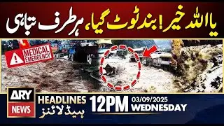 Flood Update - Emergency Alert - Weather Situation | ARY News 12 PM Headlines | 3rd Sept 2025