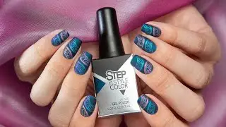 Matte stamping nail design | Мультихромный стемпинг в матовом маникюре