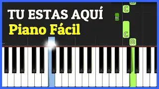 TU ESTAS AQUI (Marcela Gándara) Piano Tutorial Fácil - Tutoriales de Alabanzas Cristianas Fáciles