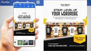Create This Modern Simple Fashion Social Media Flyer Design In Pixellab || Mobile Graphic Design 