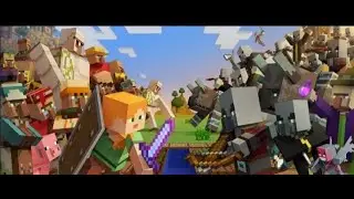 First time beating raid in minecraft  (speed up)