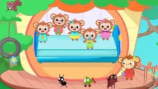 Five Little Monkey Jumping On The Bed | Tiny Universe Nursery Rhymes & Kid's Songs 