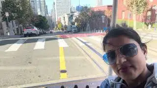 Cable car ride in California, USA 