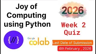 NPTEL Joy of Computing Using Python &ndash; Week 2 Quiz Answers 2026 (Proof Included)
