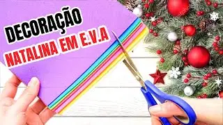 ENFEITES DE NATAL EM E.V.A BARATO E F&Aacute;CIL | SHOW DE ARTESANATO