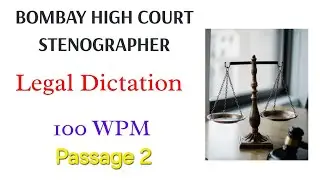 shorthand dictation 100 wpm in english | High court dictation 