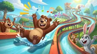 The Bear Escape The Racer Slides | Fun Adventure Song for Kids | Nursery Rhymes & Kids Songs