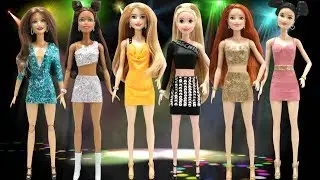 Play Doh  Disney Princess Rapunzel & Barbie  in Sequin Party Inspired Costumes