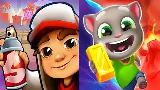 Subway Surfers : Hollywood 2026 🆚 Talking Tom Time Rush Gameplay