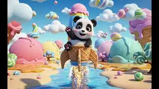 Panda Ice Cream Rocket Ride! | Fun Cartoon Panda Animation for Kids | Panda Reli Kids TV