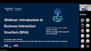 Business Interaction Vouchers information webinar, 22 July 2025