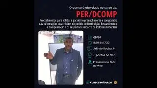 o que ser&aacute; abordado   PERDCOMP